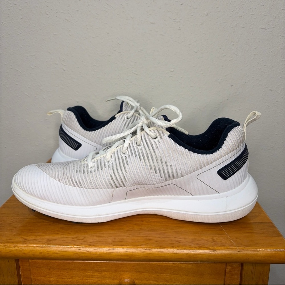 Footjoy Golf Shoes Spikeless Flex XP Mens Size 9.5 White Blue FJ 56250 Sneakers - Picture 5 of 14